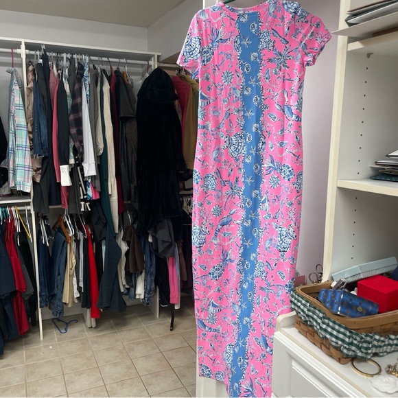 Lilly Pulitzer Kaden Vibrant Pink and Blue Maxi Dress NWT - Picture 9 of 12